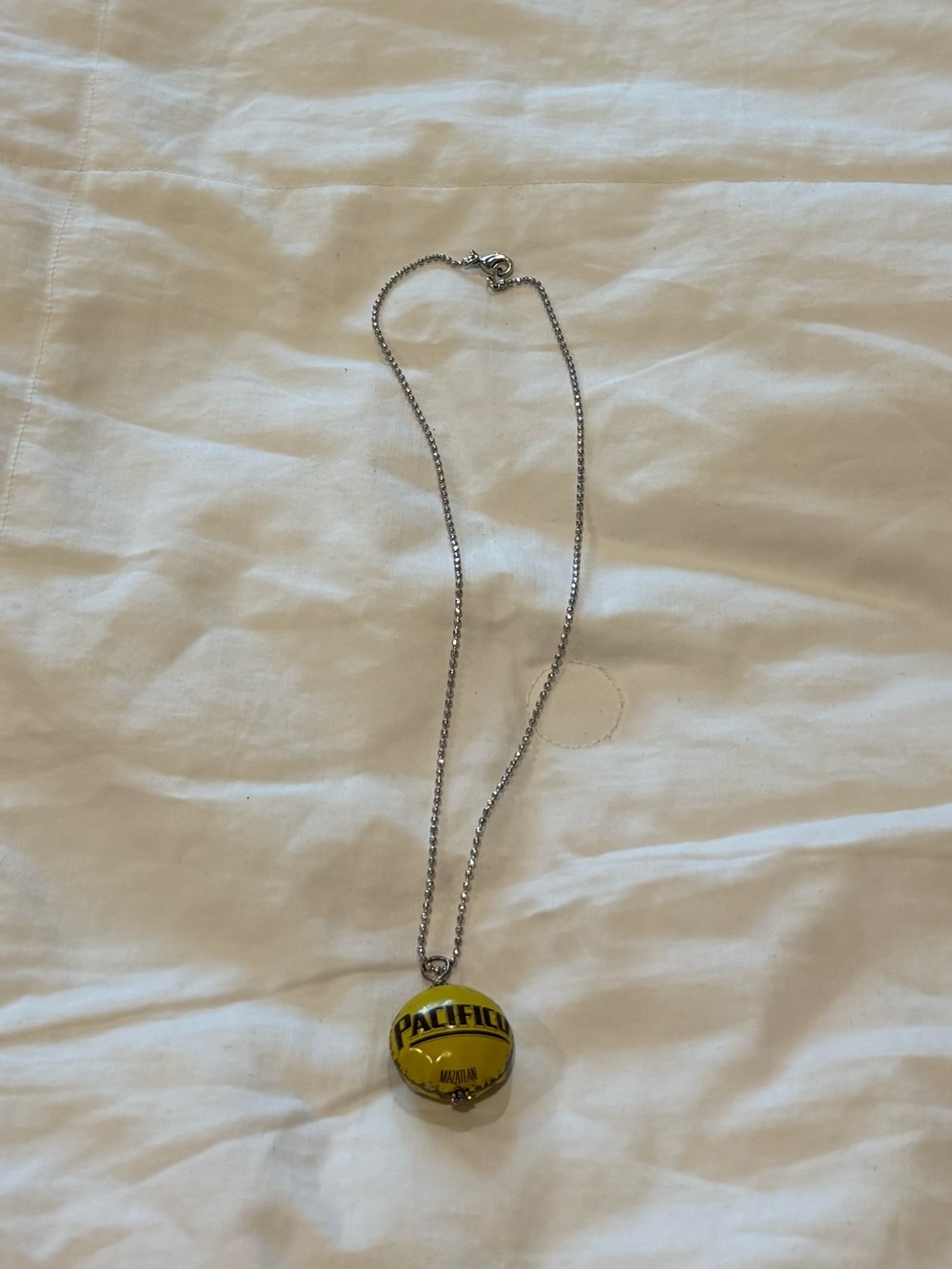 Pacifico Mexican Beer Cap Pendant Necklace - Women Jewelry